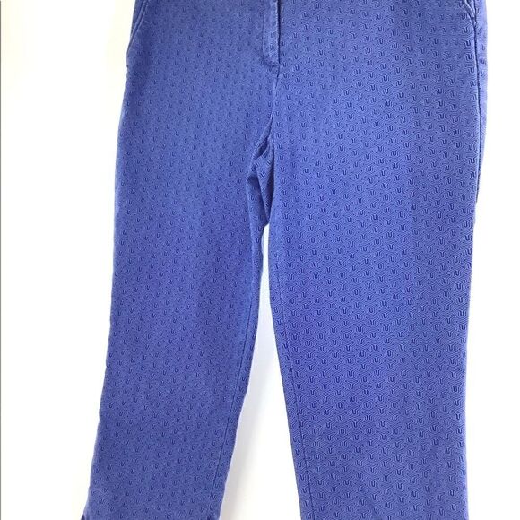 Hilary Radley Blue Combo Cropped Pants Size 14 - Picture 17 of 17